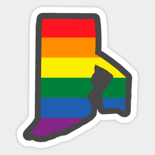 Rhode Island state LGBT Pride Sticker